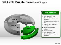 3d circle puzzle diagram 4 stages slide layout 4