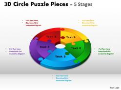 23236574 style puzzles circular 5 piece powerpoint presentation diagram infographic slide