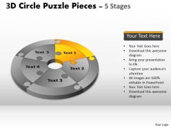 23236574 style puzzles circular 5 piece powerpoint presentation diagram infographic slide