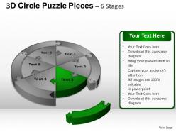 3d circle puzzle diagram 6 stages slide layout 1 ppt templates 0412