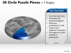 3d circle puzzle diagram 7 diagram stages slide layout 2
