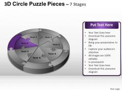 3d circle puzzle diagram 7 stages slide layout 1 ppt templates 0412