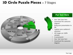 3d circle puzzle diagram 7 stages slide layout 4