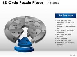 3d circle puzzle diagram 7 stages slide layout 4