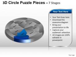 3d circle puzzle diagram 7 stages slide layout 5 ppt templates 0412