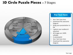 3d circle puzzle diagram 7 stages slide templates layout 1