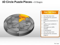 3d circle puzzle diagram 8 stages slide layout 1 ppt templates 0412