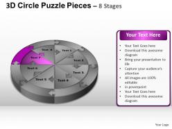 3d circle puzzle diagram 8 stages slide layout 1 ppt templates 0412