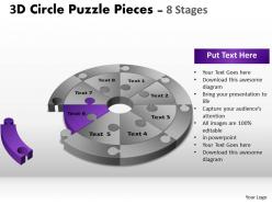 3d circle puzzle diagram 8 stages slide layout 2