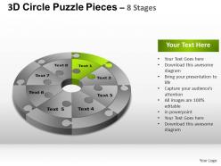 3d circle puzzle diagram 8 stages slide layout 4 ppt templates 0412