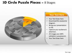 3d circle puzzle diagram 8 stages templates slide layout 2