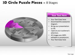 3d circle puzzle diagram 8 stages templates slide layout 2