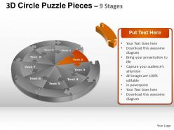 3d circle puzzle diagram 9 stages slide layout 1 ppt templates 0412