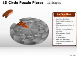 35499190 style division pie-jigsaw 11 piece powerpoint template diagram graphic slide