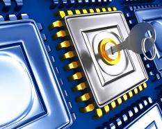 3d circuits with locked integrated circuit stock photo