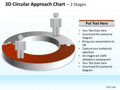 3d circular approach chart 2 stages powerpoint diagrams presentation slides graphics 0912