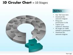 3d circular chart 10 stages 4