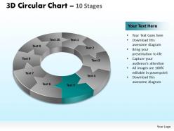 3d circular chart 10 stages powerpoint slides and ppt templates 0412