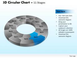 3d circular chart 11 stages