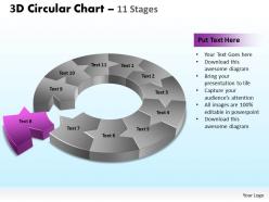 3d circular chart 11 stages