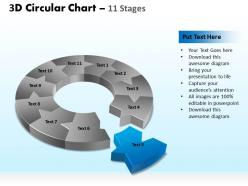 3d circular chart 11 stages powerpoint slides and ppt templates 0412
