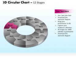 3d circular chart 12 stages powerpoint slides and ppt templates 0412
