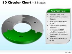 3d circular chart 3 stages templates 3