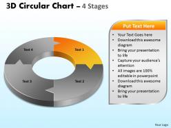 3d circular chart 4 stages