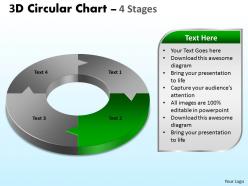 3d circular chart 4 stages