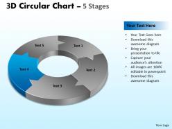 3d circular chart 5 stages