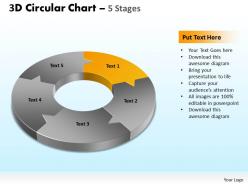 3d circular chart 5 stages powerpoint slides and ppt templates 0412