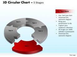 3d circular chart 5 stages powerpoint slides and ppt templates 0412