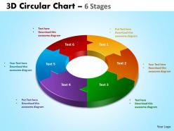 3D Circular Chart 6 Stages 3