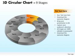 3d circular chart 9 stages