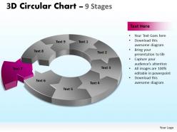 3d circular chart 9 stages
