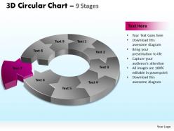 3d circular chart 9 stages powerpoint slides and ppt templates 0412