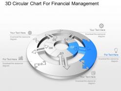 3d circular chart for financial management powerpoint template slide