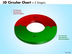 3d circular diagram chart 2 stages 4