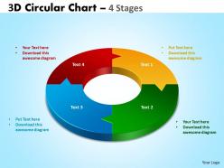 3d circular diagram chart 4 stages 2