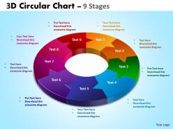 3d circular diagram chart 9 stages 2