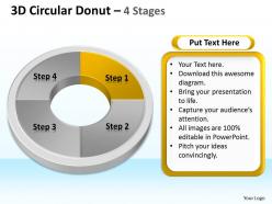 19323519 style division donut 4 piece powerpoint template diagram graphic slide