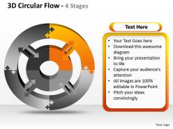 3d circular flow 4 stages powerpoint templates graphics slides 0712