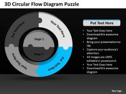 3d circular flow diagram puzzle 3