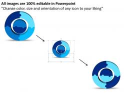 3d circular flow diagram puzzle powerpoint templates 0812