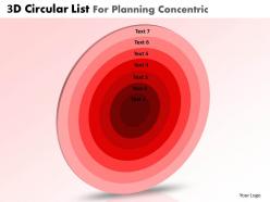 3d circular list for planning concentric powerpoint slides and ppt templates db