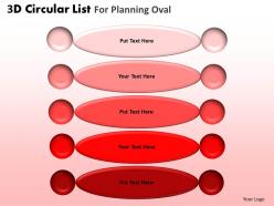 3d circular list for planning oval powerpoint slides and ppt templates db