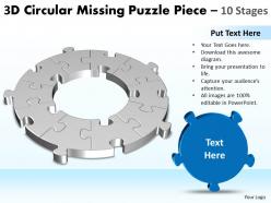 3d circular missing puzzle piece 10 stages