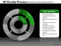 3d circular process business planning puzzle 4 powerpoint slides and ppt templates db