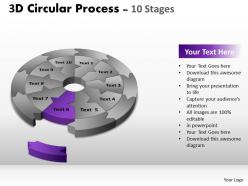 3d circular process cycle diagram chart 10 stages design 2 powerpoint slides and ppt templates 0412 5
