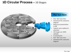 3d Circular Process Cycle Diagram Chart 10 Stages Design 3 Ppt Templates 0412